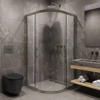 Душевой уголок Timo T42 90x90 см никель